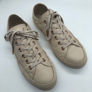 Limited Edition Allstars Converse Beige Copper Rose Gold Detailing  Size 9